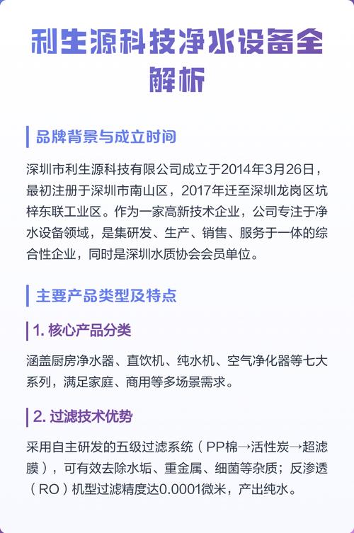 利生源科技净水设备全解析